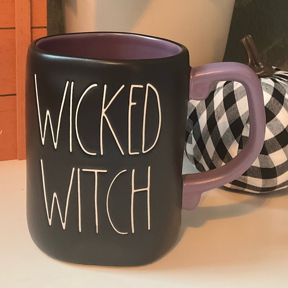 Rae Dunn Halloween Wicked Witch Black and Purple Mug